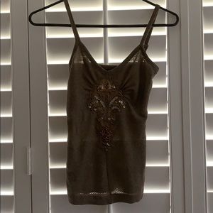 Embellished knit tank